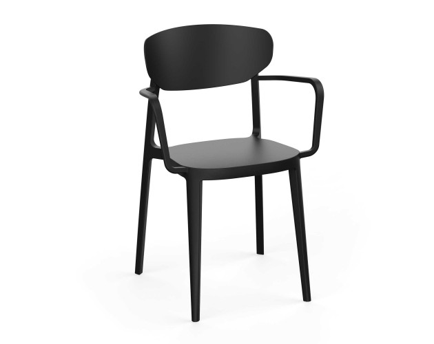 Стілець поліпропілен MARE ARM BLACK