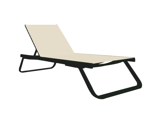 Шезлонг поліпропілен IBIZA SUNBED BLACK Шезлонг поліпропілен IBIZA SUNBED BLACK