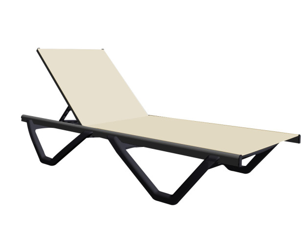 Шезлонг поліпропілен MAIMI SUNBED BLACK