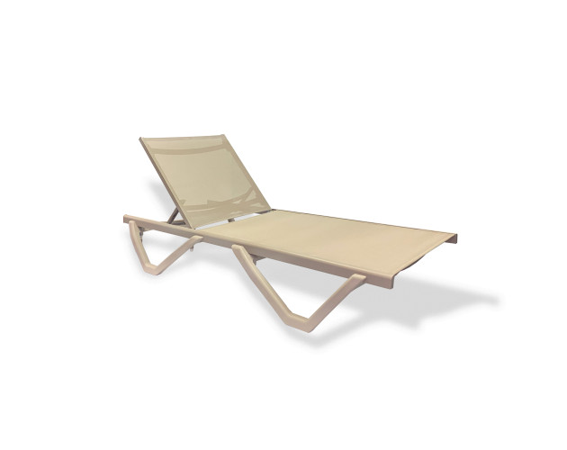 Шезлонг поліпропілен MAIMI SUNBED TAUPE Шезлонг поліпропілен MAIMI SUNBED TAUPE