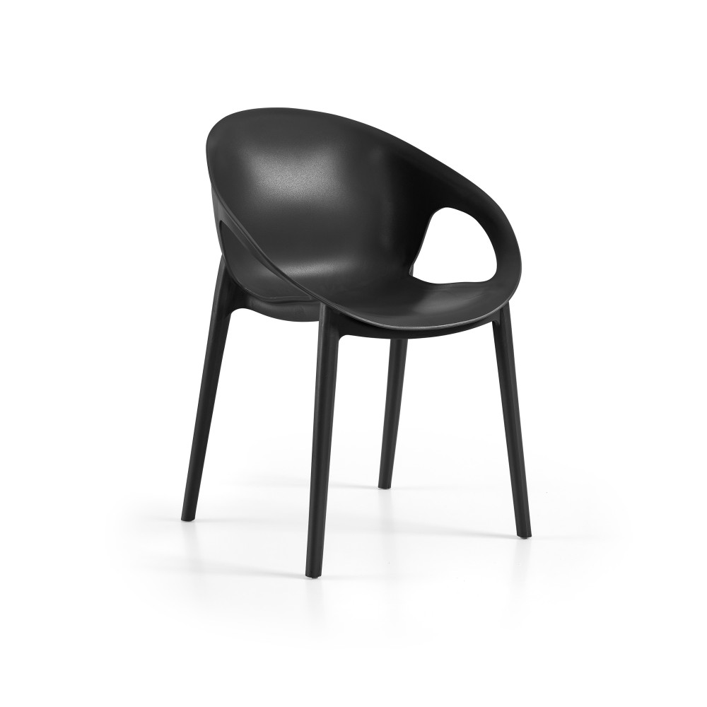 Стілець поліпропілен COSY ARM BLACK