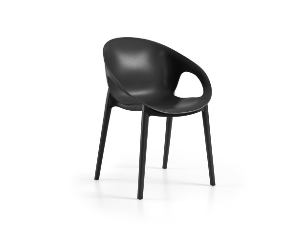 Стілець поліпропілен COSY ARM BLACK