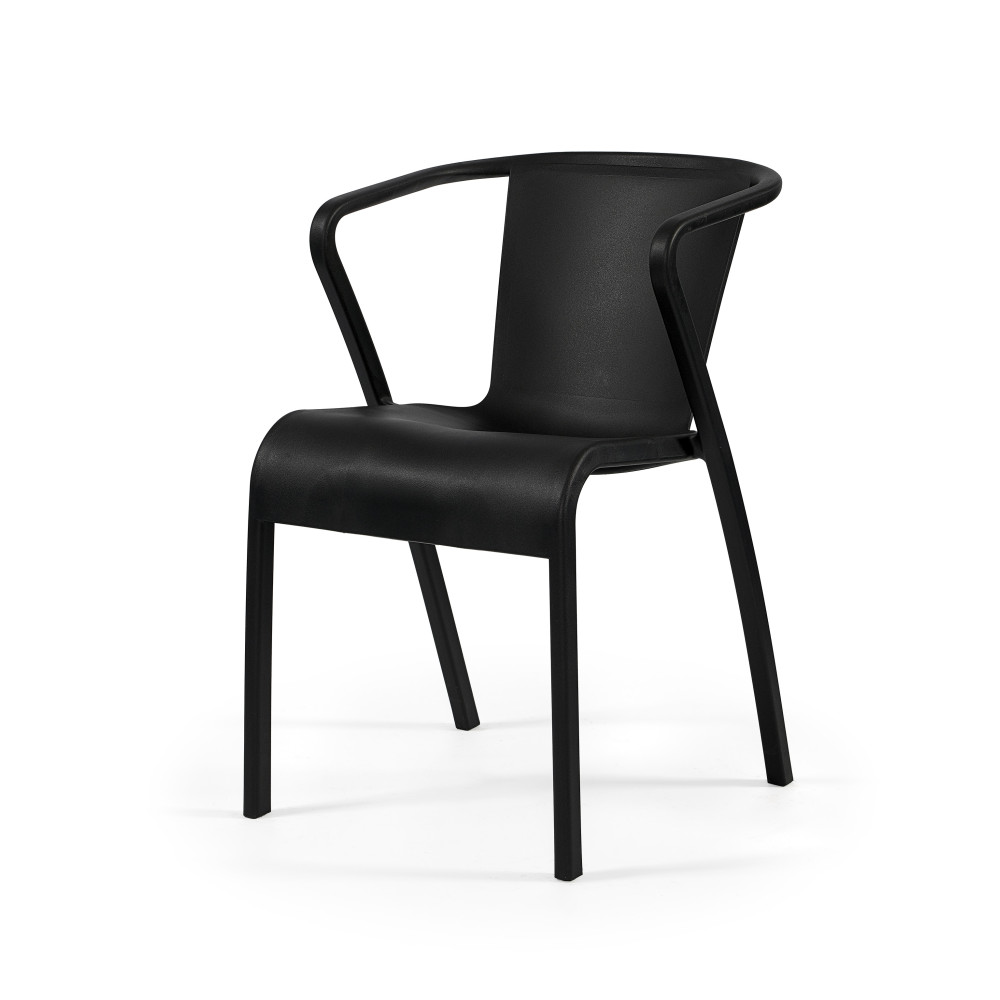 Стілець поліпропілен LUSA ARM BLACK