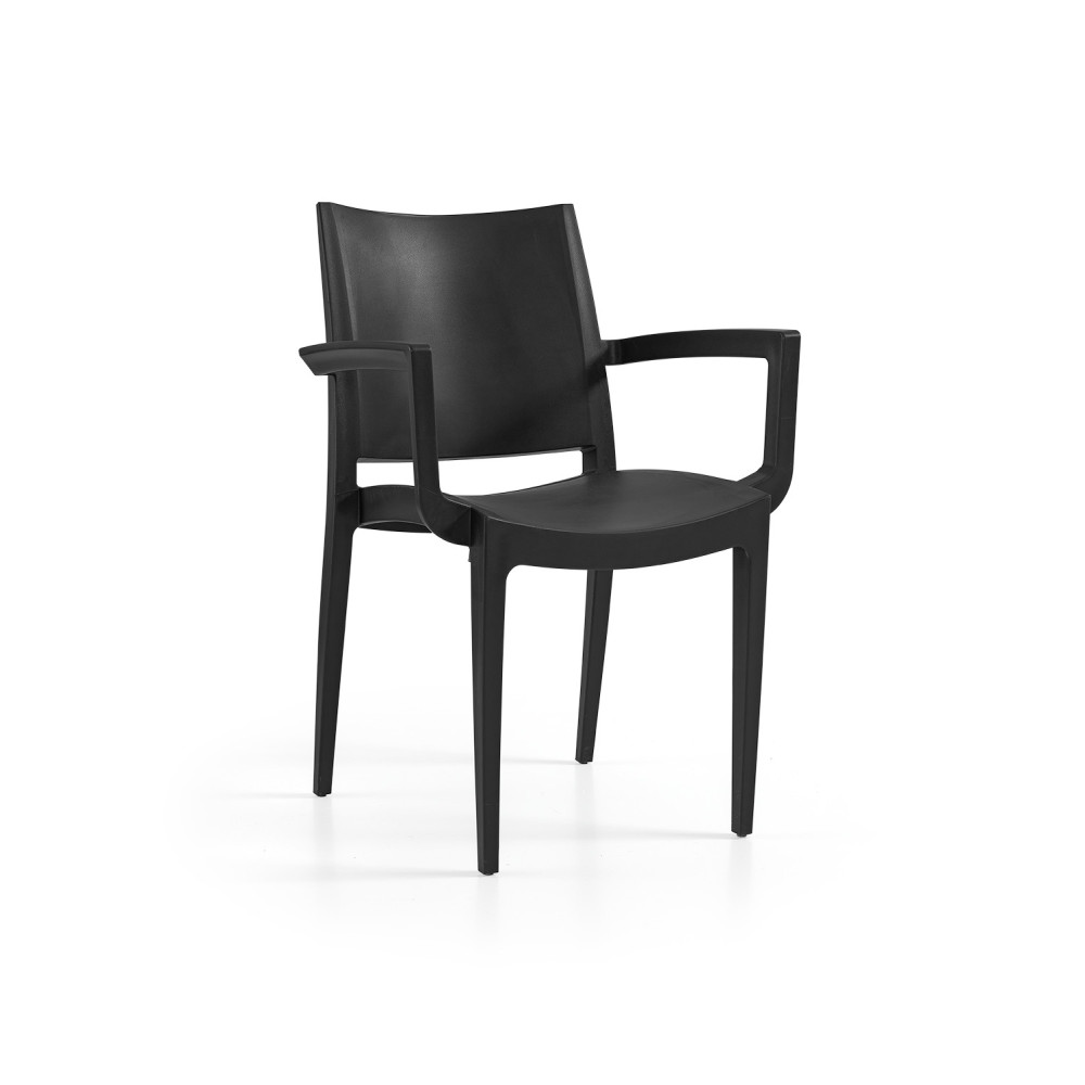 Стілець поліпропілен WANDA ARM BLACK