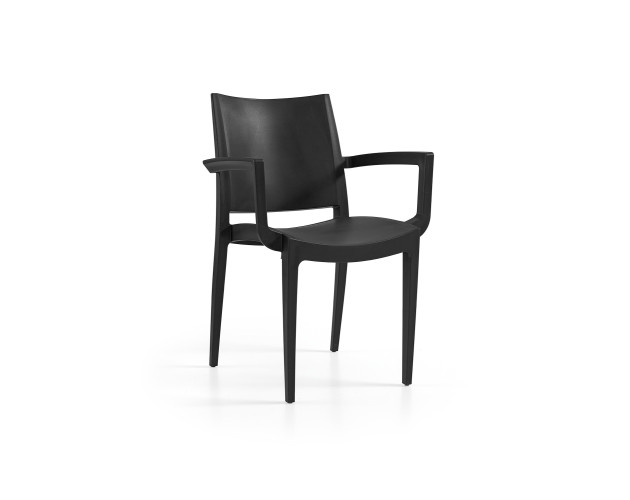 Стілець поліпропілен WANDA ARM BLACK Стілець поліпропілен WANDA ARM BLACK