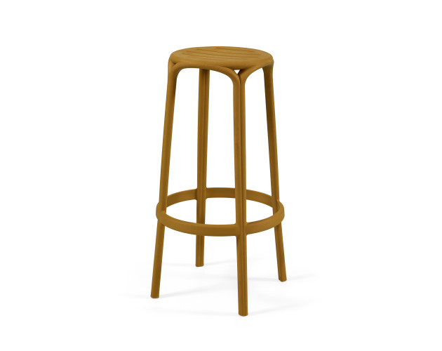 Стілець поліпропілен WOODY HIGH MUSTARD Стілець поліпропілен WOODY HIGH MUSTARD