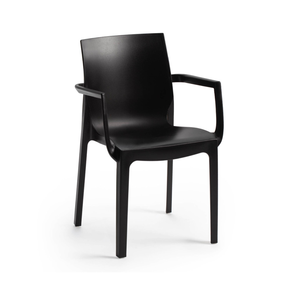Стілець поліпропілен EMMA ARM BLACK