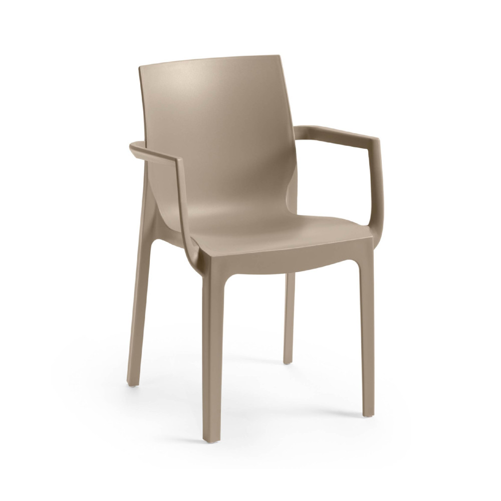 Стілець поліпропілен EMMA ARM TAUPE