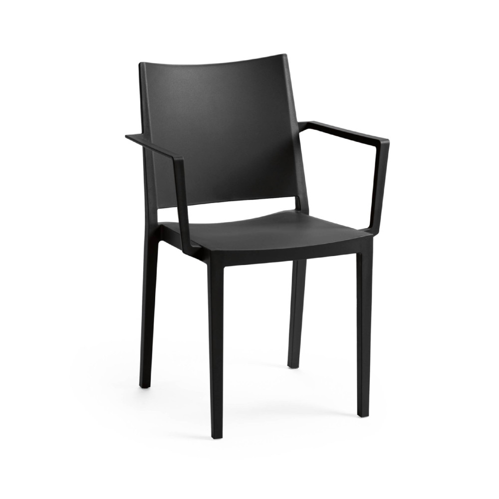 Стілець поліпропілен MOSK ARM Black