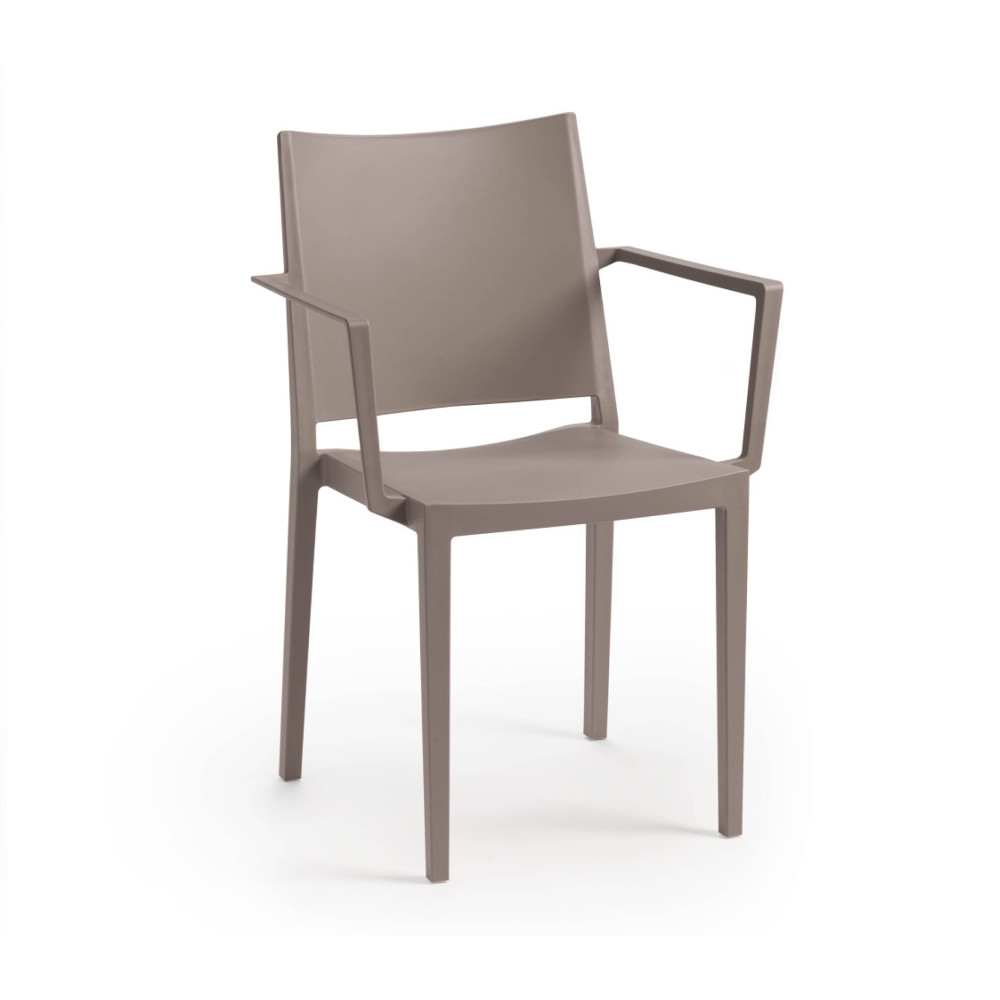 Стілець поліпропілен MOSK ARM Taupe