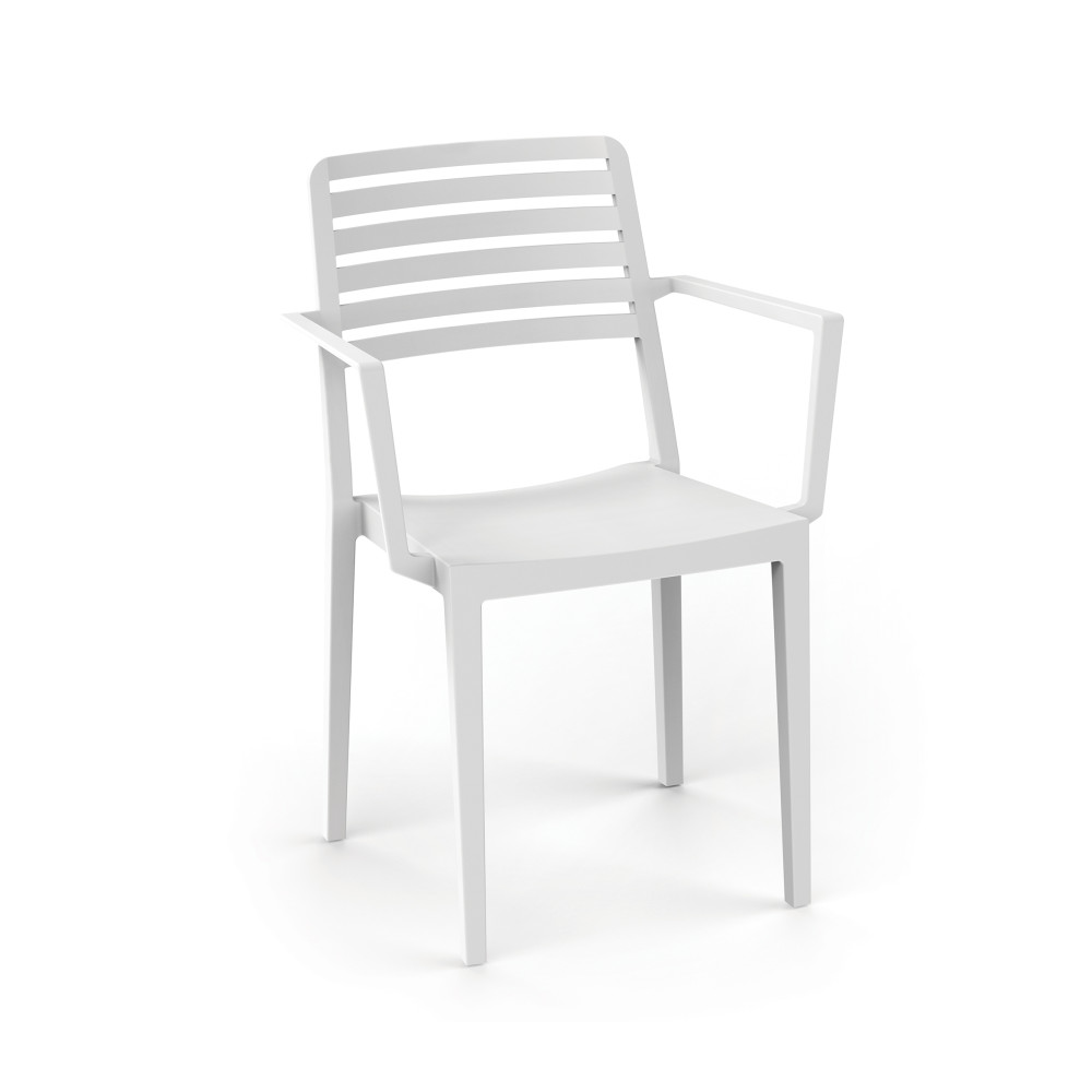 Стілець поліпропілен ROW ARM WHITE