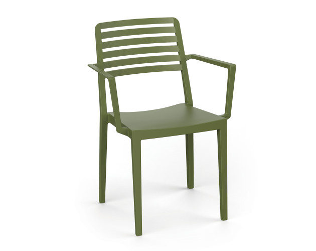 Стілець поліпропілен ROW ARM OLIVE