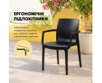 Стілець поліпропілен EMMA ARM BLACK Стілець поліпропілен EMMA ARM BLACK