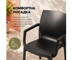 Стілець поліпропілен EMMA ARM BLACK Стілець поліпропілен EMMA ARM BLACK