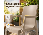 Стілець поліпропілен EMMA ARM TAUPE Стілець поліпропілен EMMA ARM TAUPE