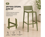 Стілець поліпропілен GRID HIGH OLIVE Стілець поліпропілен GRID HIGH OLIVE