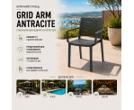 Стілець поліпропілен GRID ARM ANTRACITE