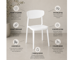 Стілець поліпропілен MARE WHITE Стілець поліпропілен MARE WHITE